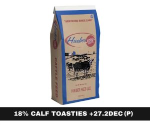 18% Calf Toasties feed from Hueber Feed